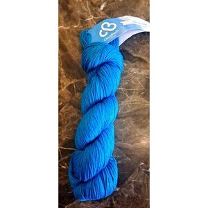 Cloudborn Yarn Hank Pima Cotton DK Brilliant Blue 30-020 231 Yards Peru